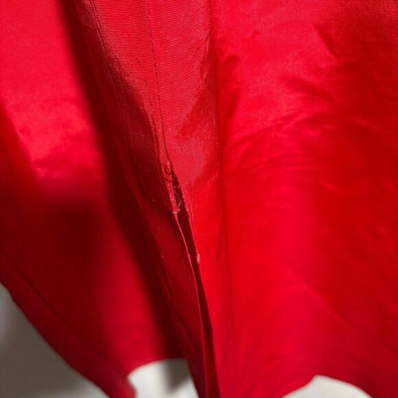 VTG Climax 80s‎ David Howard Red Party Prom NYE Dress Ruffles Dramatic 3/4 *XXS - Picture 7 of 12